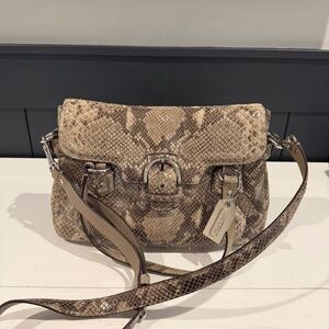 Coach “Campbell” Exotic Leather Crossbody / Shoulder Bag – Style #27895